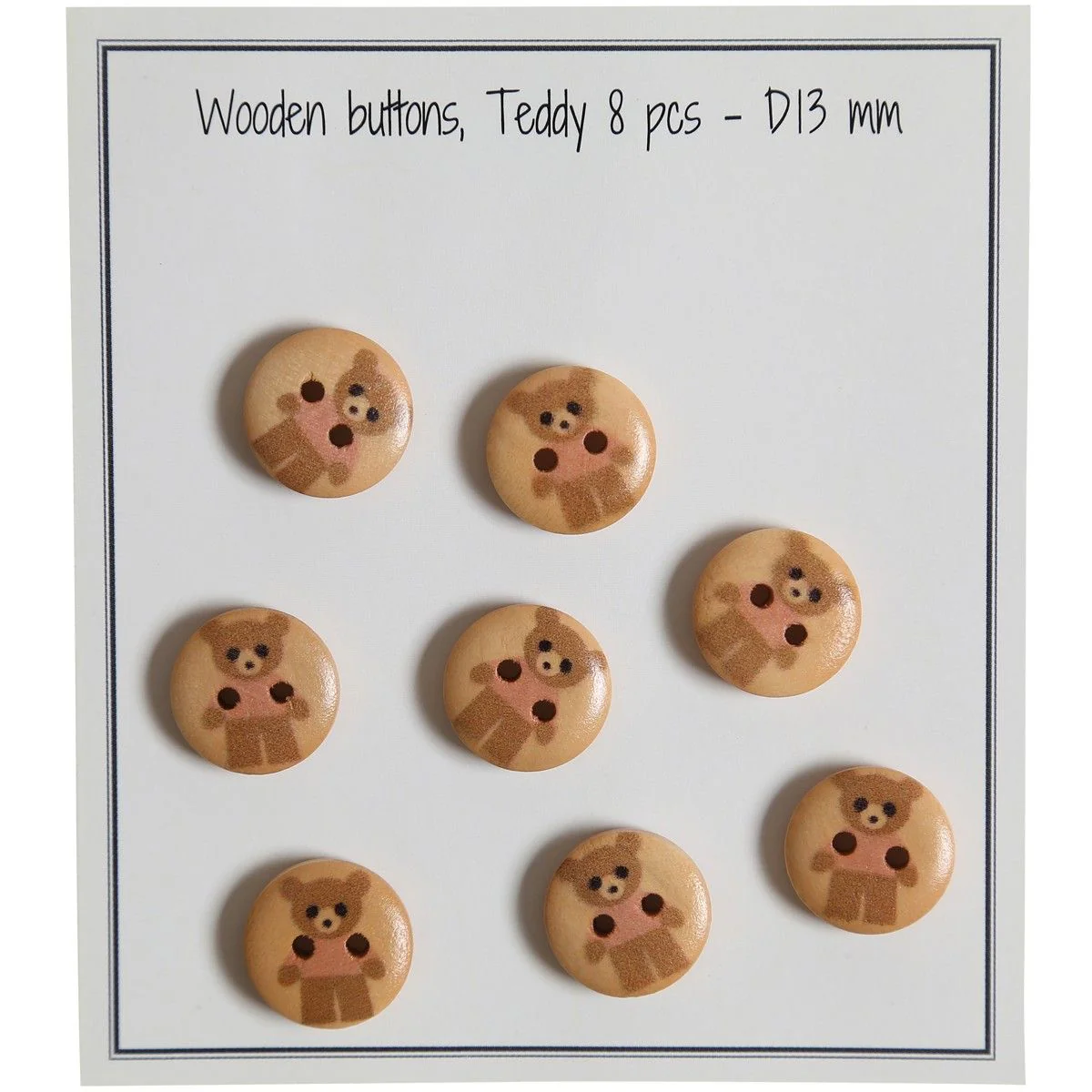Houten knopen, Teddy - Image 3