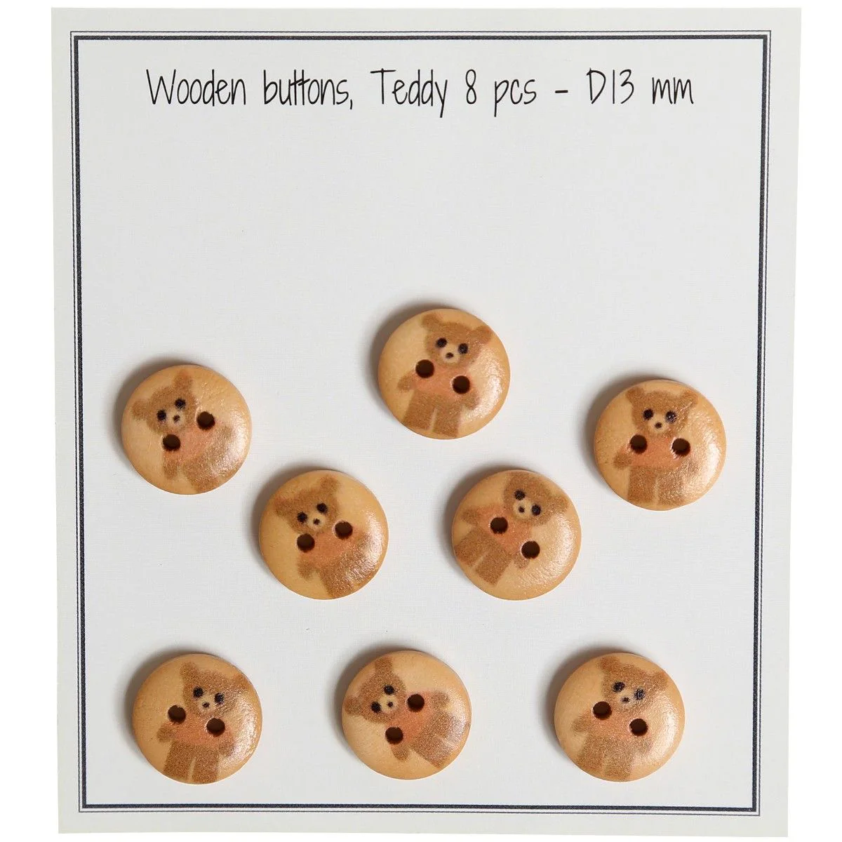 Houten knopen, Teddy - Image 4