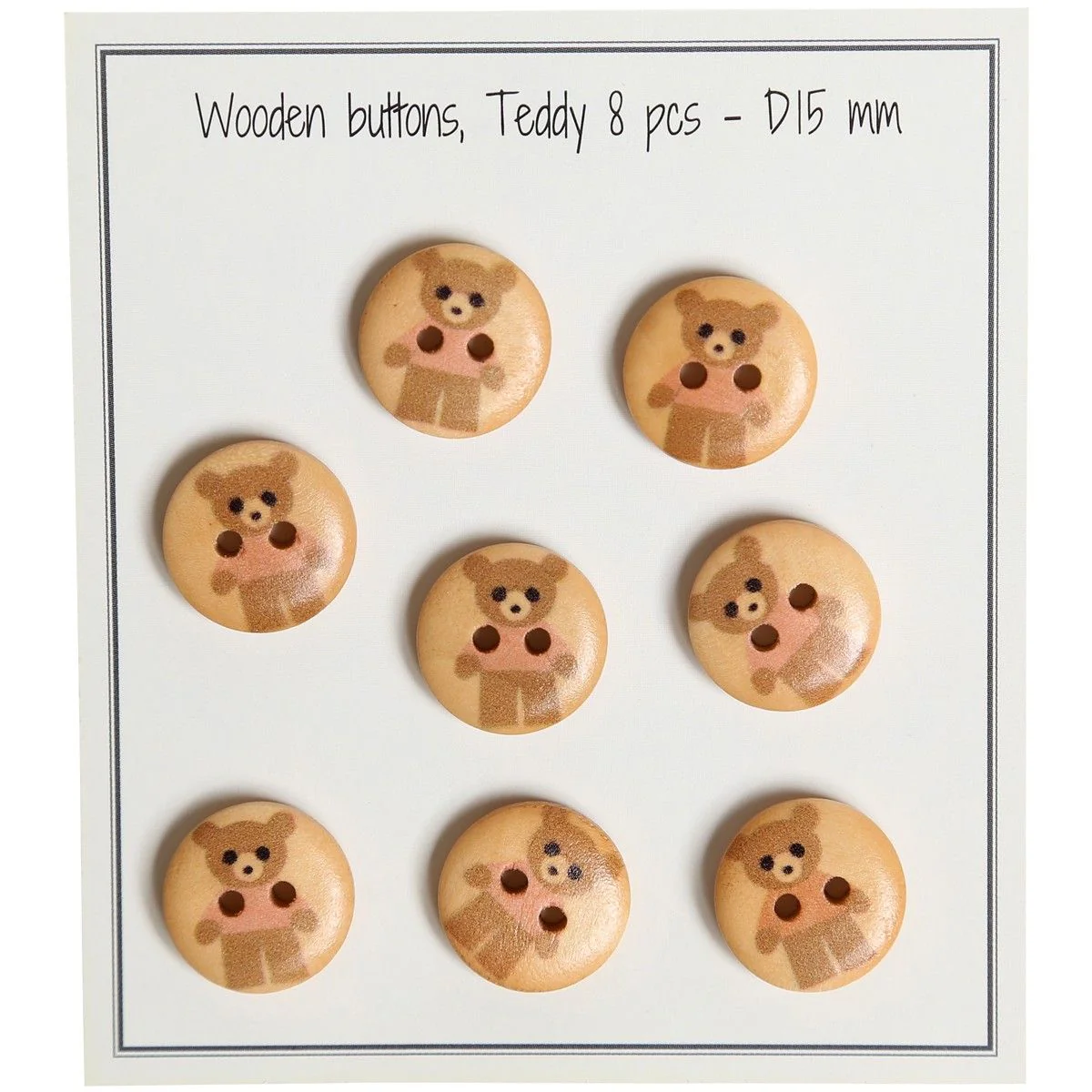 Houten knopen, Teddy - Image 6