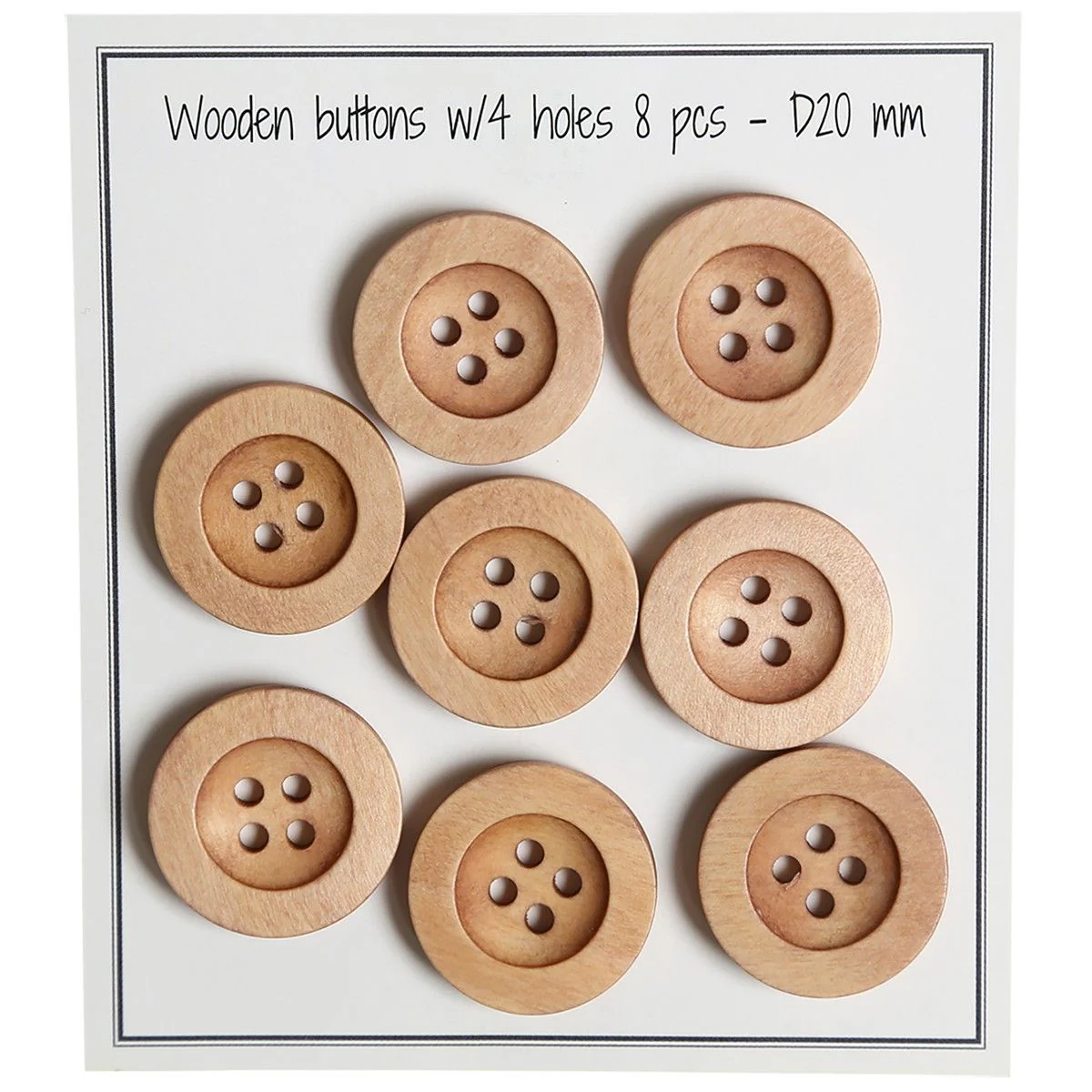 Houten knopen - Round Groove - Lichte - Image 8