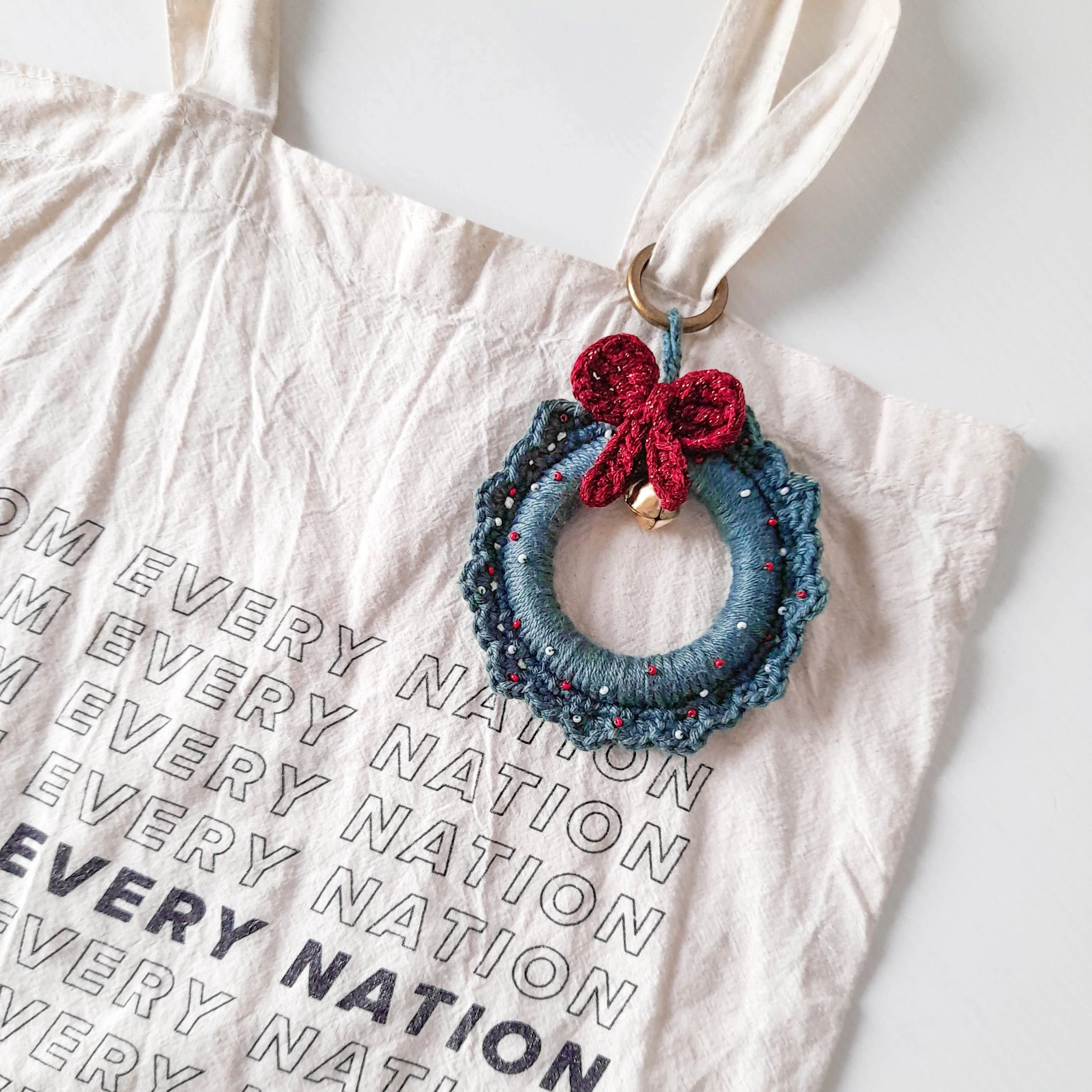 Christmas Wreath - Bag Charm - Image 2